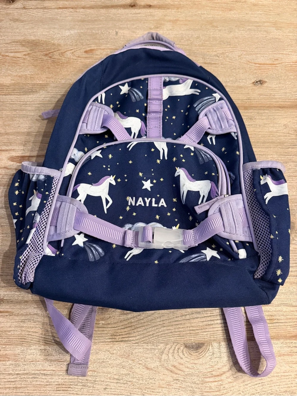 Pottery Barn Kids Unicorn Backpack - Navy & Lavender